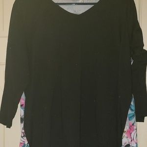 Black and floral dress shirt